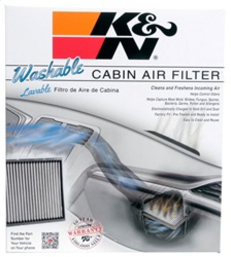 K&N 05-14 VW Jetta 2.5L 2.0L / EOS Cabin Air Filter-Cabin Air Filters-Grocery Getter Performance