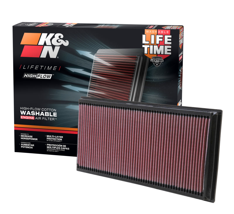 K&N 06-09 L.R. Range Rover / 02-10 VW Touareg / 02-09 Porsche Cayenne Drop In Air Filter-Air Filters - Drop In-Grocery Getter Performance