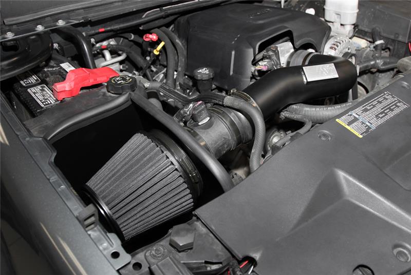 K&N 07-08 Chevy Silverado 1500 4.8L/5.3L V8 / 07-08 GMC Yukon 4.8L/5.3L V8 Black Perf Intake Kit-Cold Air Intakes-Grocery Getter Performance