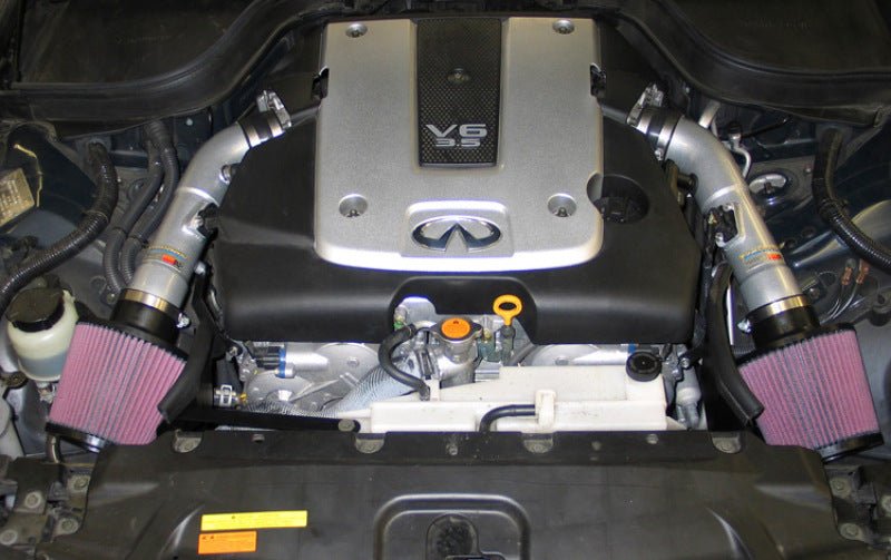K&N 07-08 G35 Dual Silver Typhoon Short Ram Intakes-Cold Air Intakes-Grocery Getter Performance