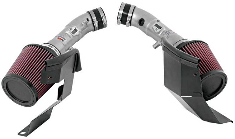 K&N 07-08 G35 Dual Silver Typhoon Short Ram Intakes-Cold Air Intakes-Grocery Getter Performance