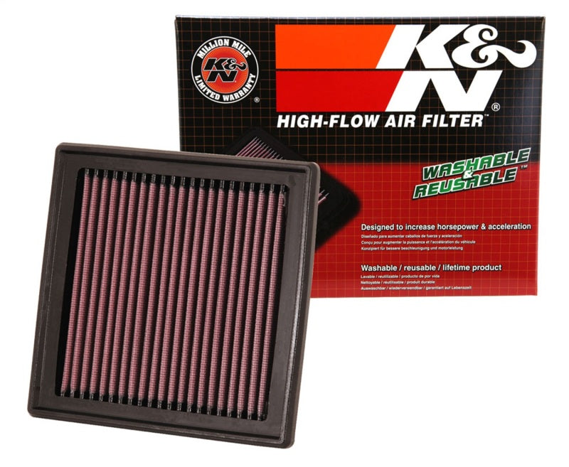 K&N 07-09 350z/370z/G35/G37 Drop In Air Filter-Air Filters - Drop In-Grocery Getter Performance