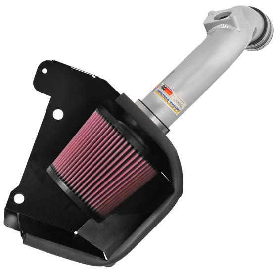 K&N 07 Mitsubishi Lancer L4-2.0L Silver Typhoon Short Ram Intake-Cold Air Intakes-Grocery Getter Performance