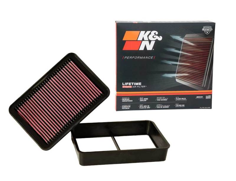 K&N 08-09 Evo X Drop In Air Filter-Air Filters - Drop In-Grocery Getter Performance