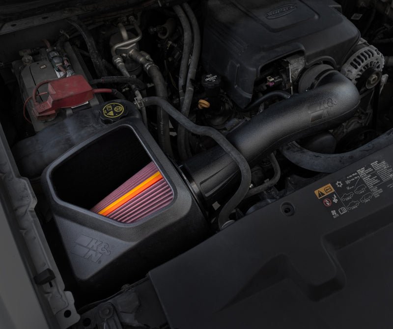 K&N 09-12 V8 GM 1500 Performance Air Intake System-Cold Air Intakes-Grocery Getter Performance