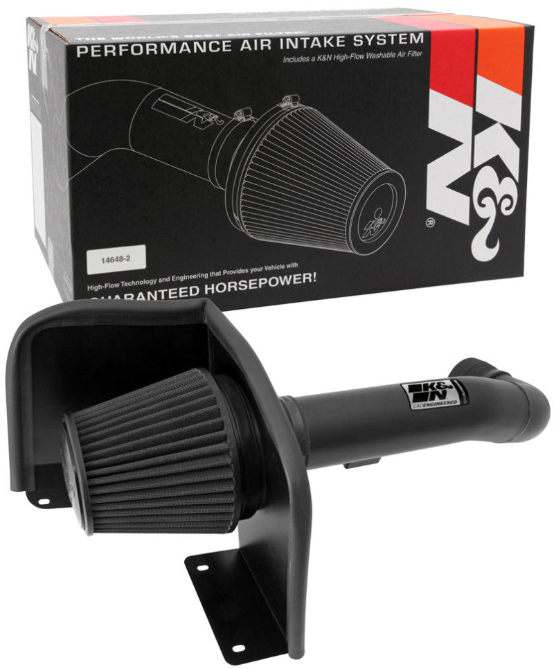 K&N 09-13 Chevy Silverado 1500/Avalanche/Suburban / 09-13 GMC Yukon Black Perf Intake Kit-Cold Air Intakes-Grocery Getter Performance
