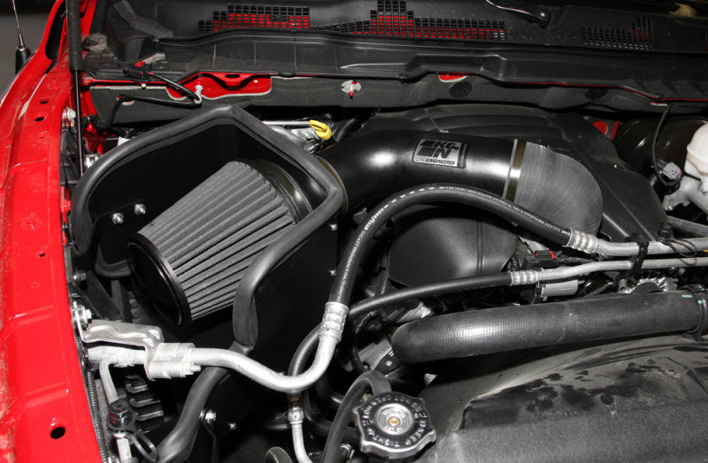 K&N 09-13 Dodge Ram 1500 Pickup 5.7L V8 / 11-13 Ram 1500 5.7L V8 Black Performance Intake Kit-Cold Air Intakes-Grocery Getter Performance