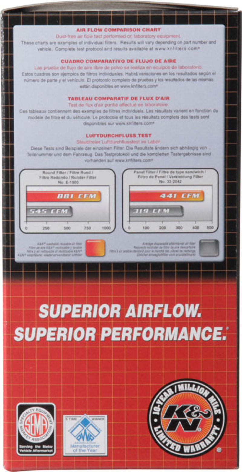 K&N 09+ Nissan GTR Drop In Air Filter-Air Filters - Drop In-Grocery Getter Performance