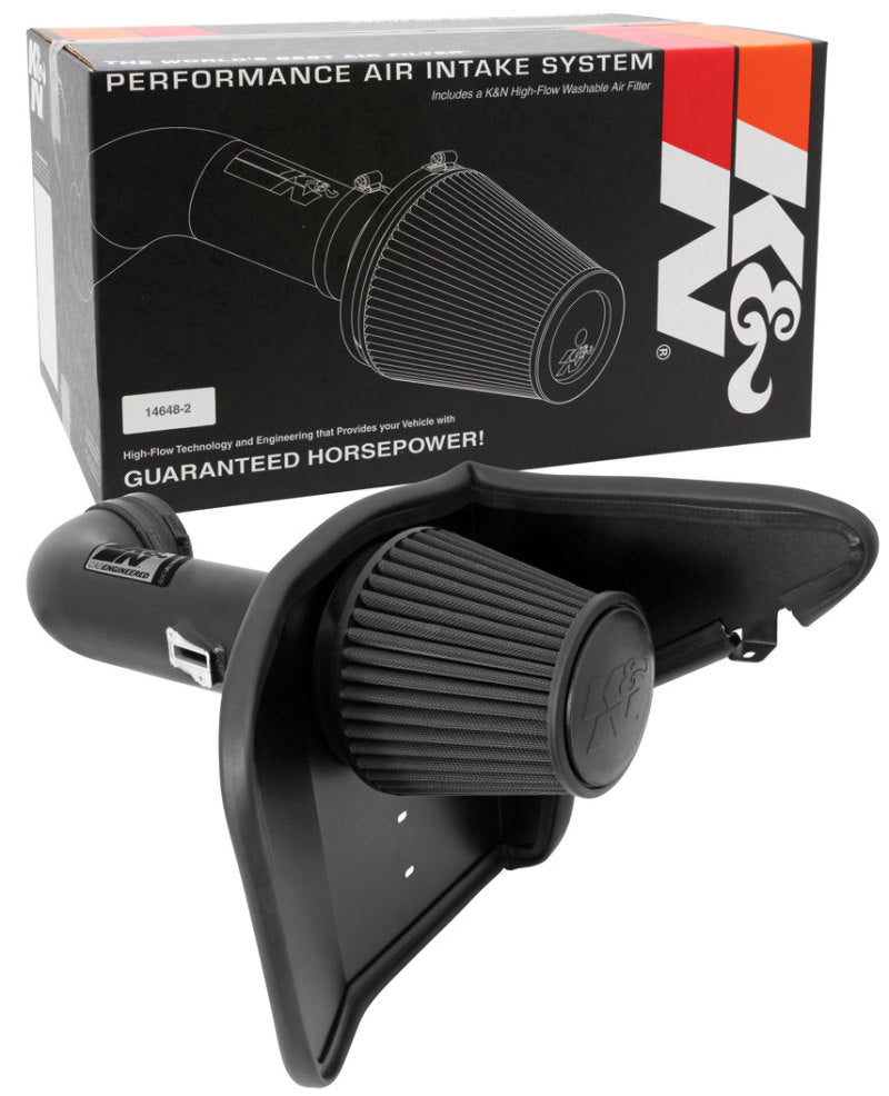 K&N 10-13 Chevy Camaro 6.2L V8 Black Performance Intake Kit-Cold Air Intakes-Grocery Getter Performance