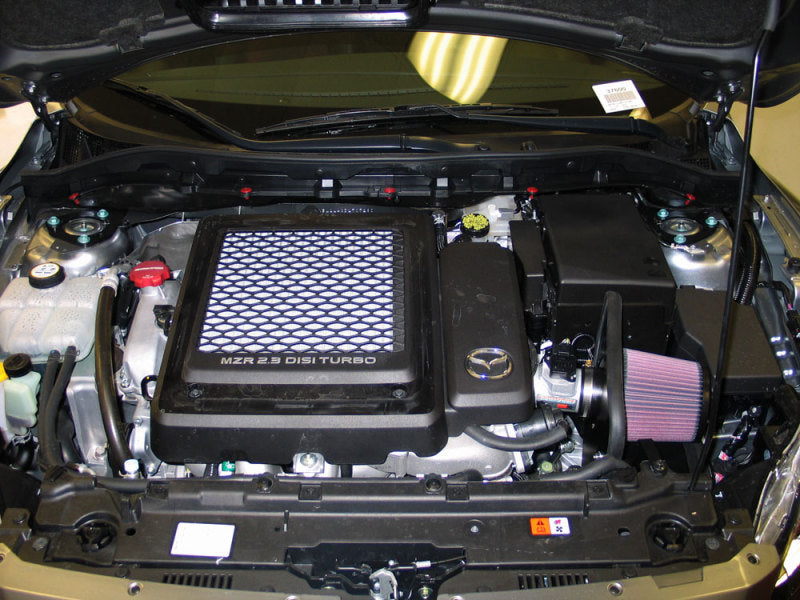 K&N 10 Mazdaspeed3 L4-2.3L Silver Typhoon Short Ram Intake-Cold Air Intakes-Grocery Getter Performance
