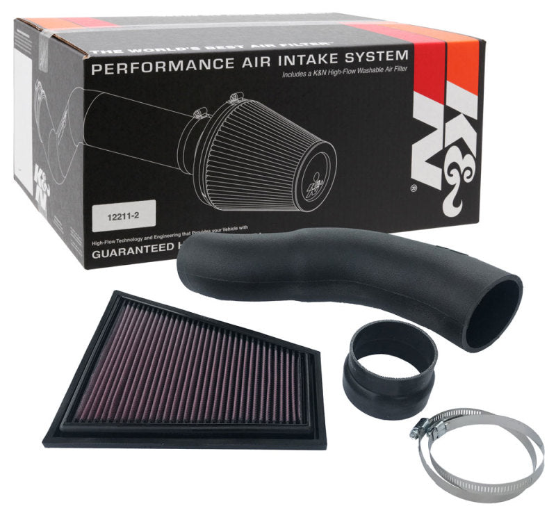 K&N 11-17 BMW 520i/528i N20 2.0L F/I Performance Air Intake System-Cold Air Intakes-Grocery Getter Performance