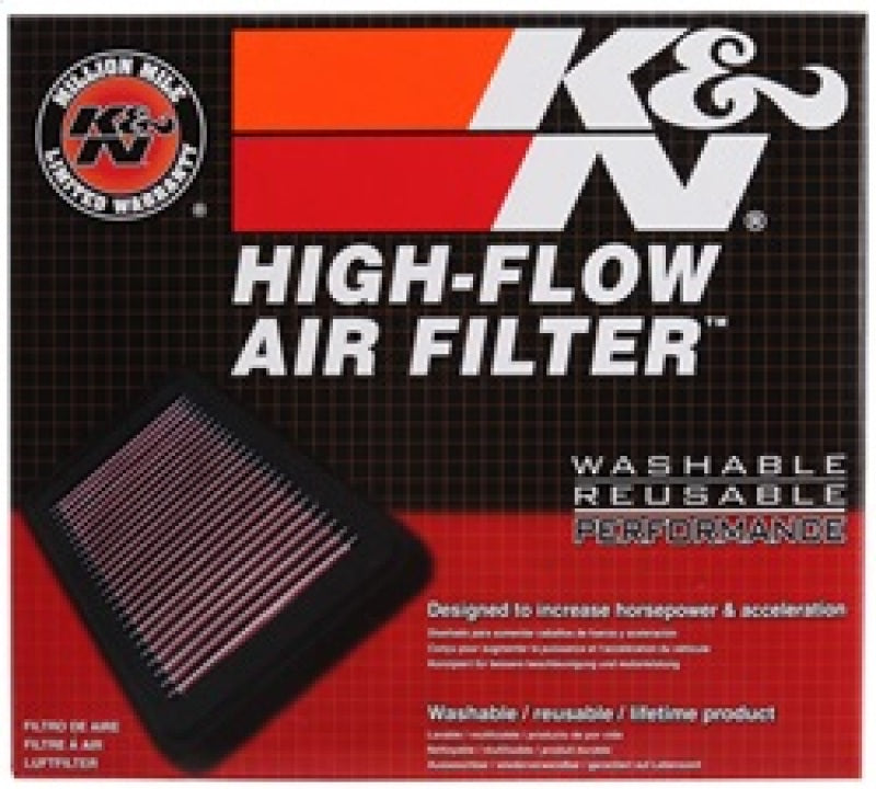 K&N 11 Jeep Grand Cherokee / 11 Dodge Durango Replacement Panel Air Filter-Air Filters - Drop In-Grocery Getter Performance