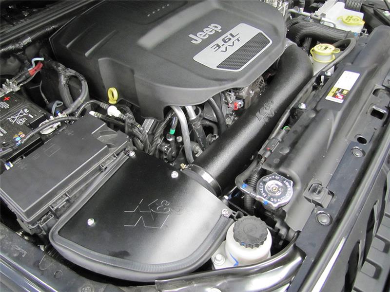 K&N 12-13 Jeep Wrangler 3.6L-V6 AirCharger Perf Intake Kit-Cold Air Intakes-Grocery Getter Performance
