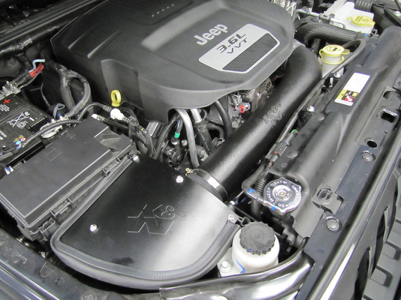 K&N 12-13 Jeep Wrangler 3.6L-V6 AirCharger Perf Intake Kit-Cold Air Intakes-Grocery Getter Performance