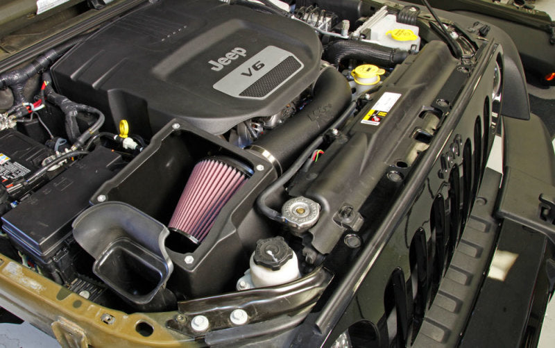 K&N 12-18 Jeep Wrangler 3.6L V6 Performance Intake Kit w/ Snorkel-Cold Air Intakes-Grocery Getter Performance