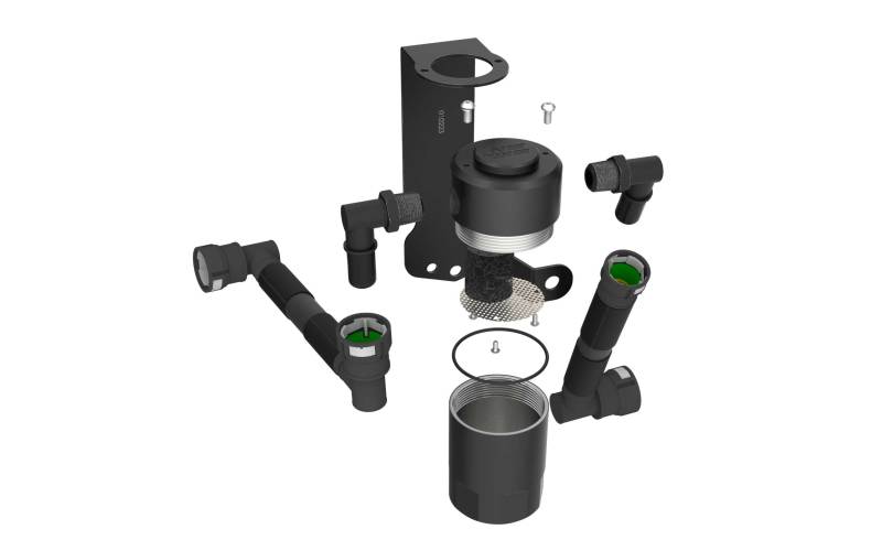 K&N 15-23 Dodge Challenger 6.2L V8 / 15-23 Dodge Charger 6.2L V8 Oil Catch Can-Oil Separators-Grocery Getter Performance