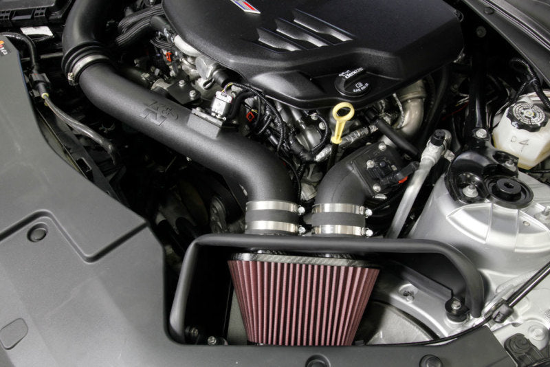 K&N 16-17 Cadillac ATS-V 3.6L V6 Twin Turbo Performance Intake Kit-Cold Air Intakes-Grocery Getter Performance