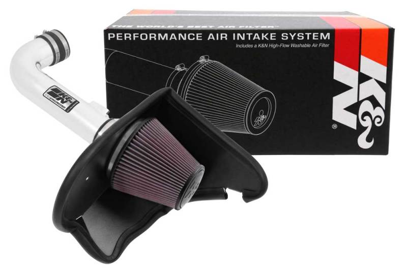 K&N 16-17 Chevy Camaro 3.6L Silver Typhoon Short Ram Intake-Cold Air Intakes-Grocery Getter Performance