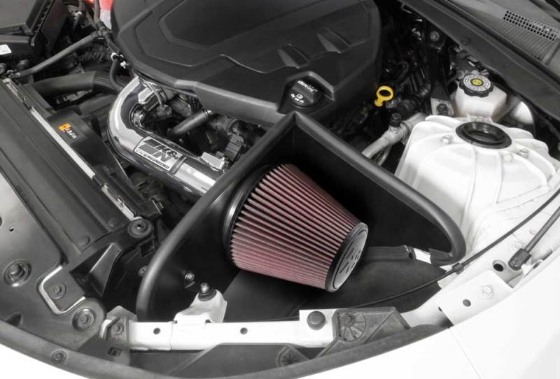 K&N 16-17 Chevy Camaro 3.6L Silver Typhoon Short Ram Intake-Cold Air Intakes-Grocery Getter Performance