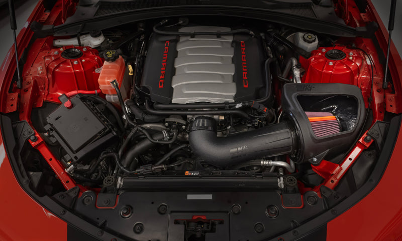 K&N 16-24 Chevy Camaro SS V8-6.2L F Performance Air Intake System-Cold Air Intakes-Grocery Getter Performance