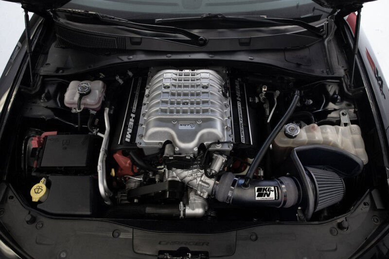 K&N 17-23 Dodge Charger/Challenger Hellcat SC 6.2L V8 DRYFLOW Performance Air Intake System-Cold Air Intakes-Grocery Getter Performance