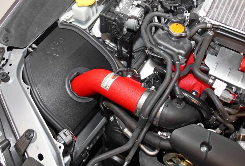 K&N 2015 Subaru WRX-STI 2.5L H4 Red Typhoon Short Ram Intake-Cold Air Intakes-Grocery Getter Performance