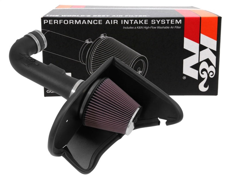 K&N 2016-2017 Chevrolet Camaro V6-3.6L F/I AirCharger Performance Intake-Cold Air Intakes-Grocery Getter Performance