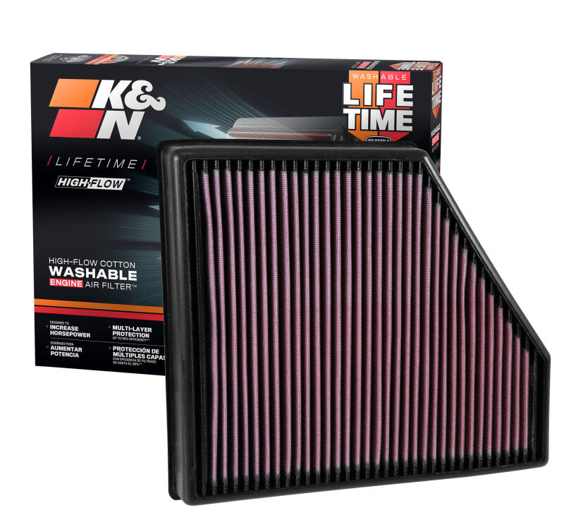 K&N 2016 Chevy Camaro SS 6.2L Drop In Air Filter-Air Filters - Drop In-Grocery Getter Performance
