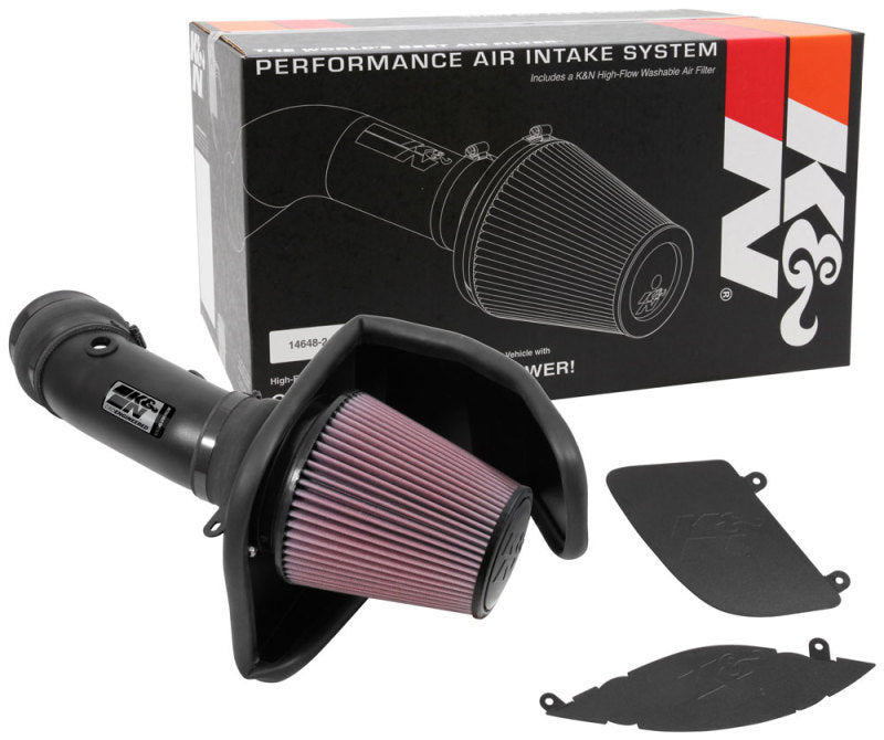 K&N 2017 Dodge Challenger Hellcat SC V8-6.2L F/l Typhoon Air Intake-Cold Air Intakes-Grocery Getter Performance