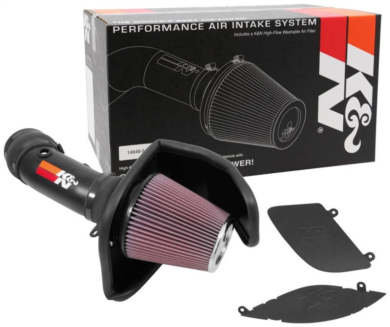 K&N 2017 Dodge Challenger Hellcat SC V8-6.2L F/l Typhoon Air Intake-Cold Air Intakes-Grocery Getter Performance