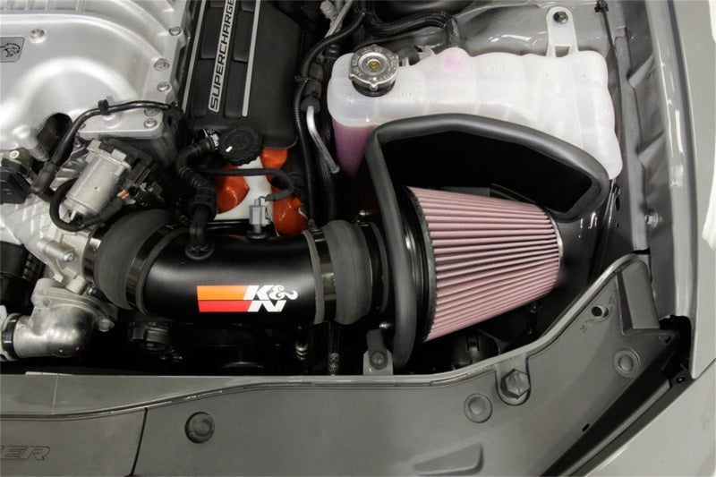 K&N 2017 Dodge Challenger Hellcat SC V8-6.2L F/l Typhoon Air Intake-Cold Air Intakes-Grocery Getter Performance