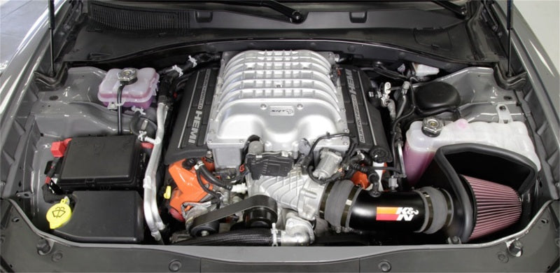 K&N 2017 Dodge Challenger Hellcat SC V8-6.2L F/l Typhoon Air Intake-Cold Air Intakes-Grocery Getter Performance