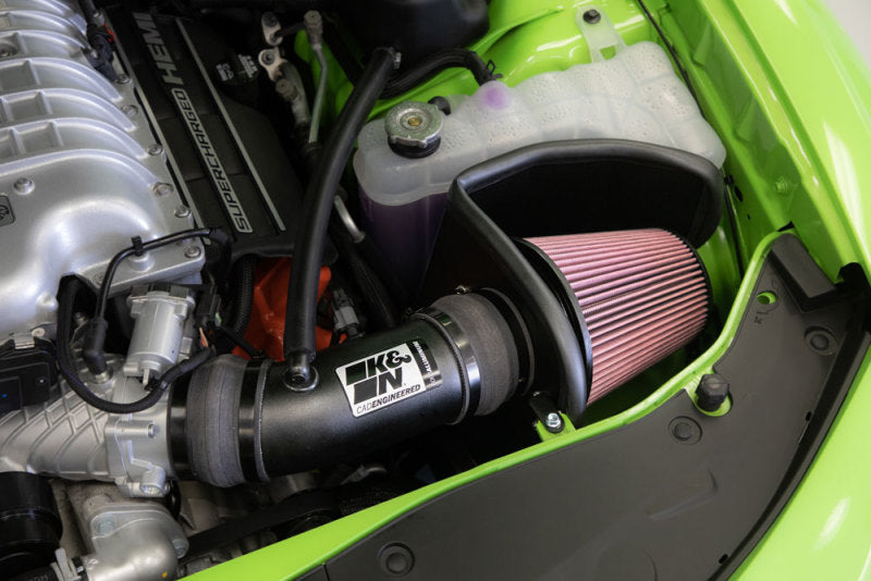 K&N 2017 Dodge Challenger Hellcat SC V8-6.2L F/l Typhoon Air Intake-Cold Air Intakes-Grocery Getter Performance