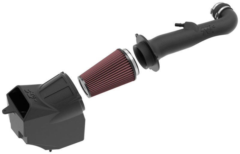 K&N 2018 Jeep Wrangler JL V6-3.6L F/I AirCharger Performance Intake-Cold Air Intakes-Grocery Getter Performance