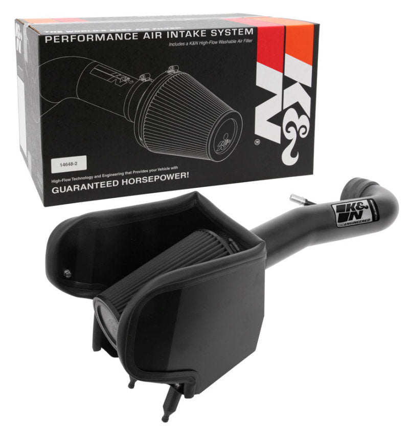 K&N 2018 Jeep Wrangler JL V6-3.6L F/I Blackhawk Performance Intake Kit (No Jeep Grand Cherokee)-Cold Air Intakes-Grocery Getter Performance
