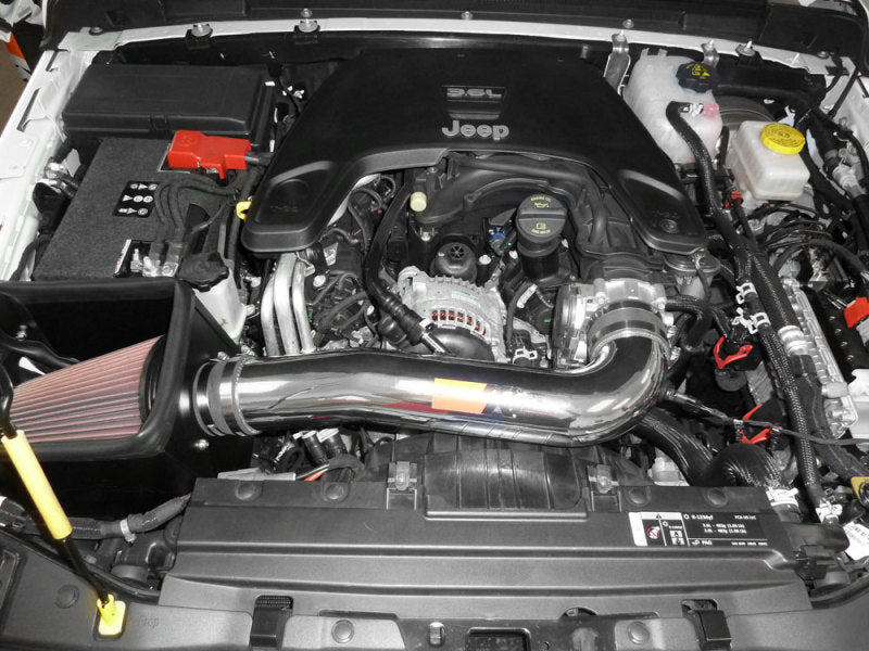 K&N 2018 Jeep Wrangler JL V6-3.6L High Flow Performance Kit-Cold Air Intakes-Grocery Getter Performance