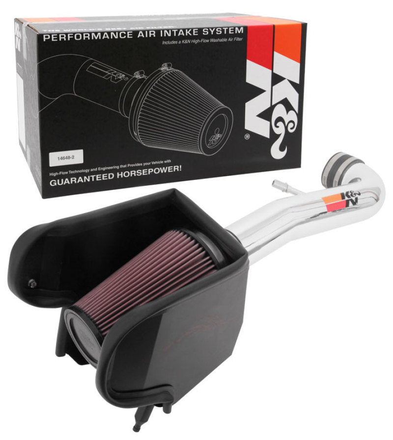K&N 2018 Jeep Wrangler JL V6-3.6L High Flow Performance Kit-Cold Air Intakes-Grocery Getter Performance