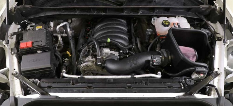 K&N 2019+ Chevrolet 1500 5.3L / 6.2L V8 F/I AirCharger Performance Intake System-Cold Air Intakes-Grocery Getter Performance