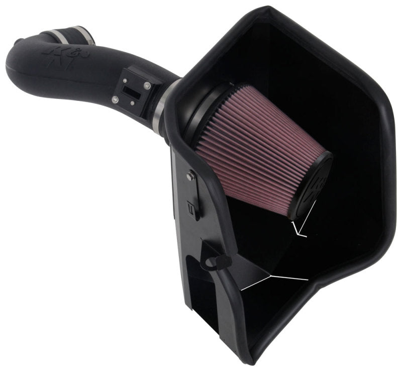 K&N 2019+ Chevrolet 1500 5.3L / 6.2L V8 F/I AirCharger Performance Intake System-Cold Air Intakes-Grocery Getter Performance
