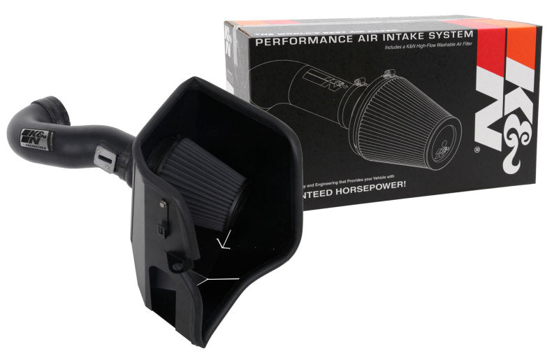 K&N 2019 Chevrolet Silverado 1500 5.3L V8 Black Performance Intake Kit-Cold Air Intakes-Grocery Getter Performance