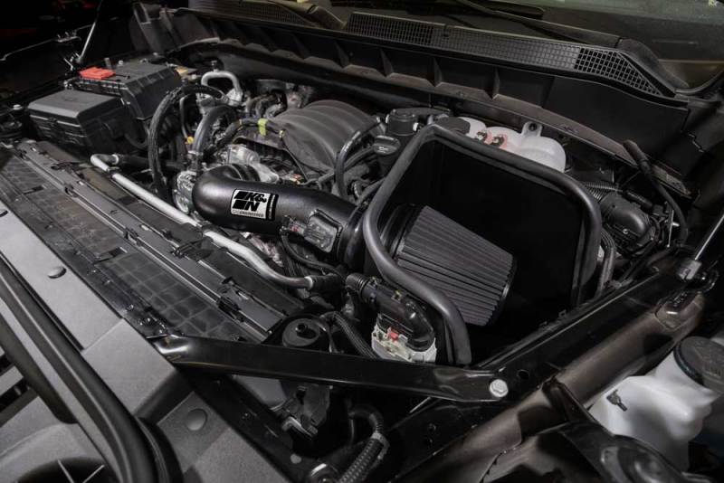 K&N 2019 Chevrolet Silverado 1500 5.3L V8 Black Performance Intake Kit-Cold Air Intakes-Grocery Getter Performance