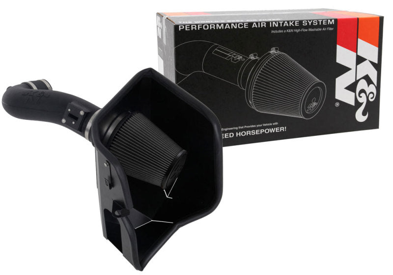 K&N 2019+ Chevrolet Silverado 1500 V8 6.2L Performance Air Intake System-Cold Air Intakes-Grocery Getter Performance