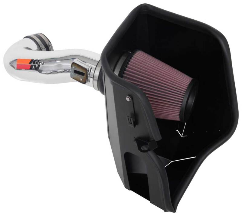 K&N 2019 Chevy Silverado / GMC Sierra 1500 V8-5.3/6.2L Performance Air Intake Kit-Cold Air Intakes-Grocery Getter Performance