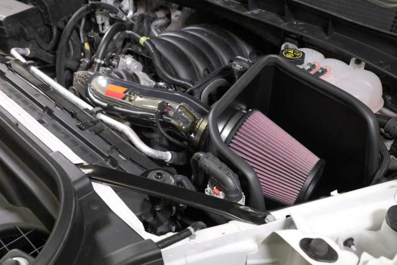 K&N 2019 Chevy Silverado / GMC Sierra 1500 V8-5.3/6.2L Performance Air Intake Kit-Cold Air Intakes-Grocery Getter Performance
