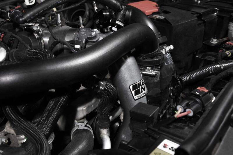 K&N 2023 Ford Bronco Raptor 3.0L V6 Aluminum Charge Pipe Kit - Gunmetal Gray-Turbo Inlets-Grocery Getter Performance
