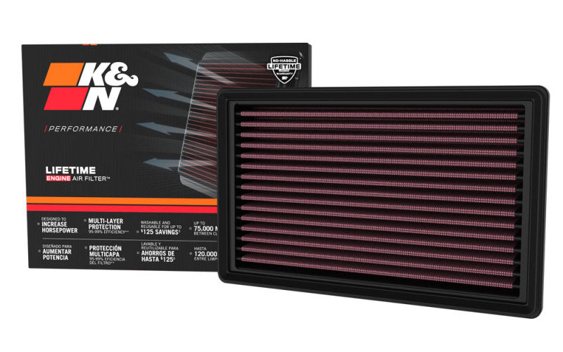 K&N 21-23 Toyota Yaris L3-1.0L Replacement Drop In Air Filter-Air Filters - Drop In-Grocery Getter Performance