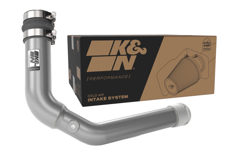 K&N 22-23 Subaru WRX 2.4L H4 Aluminum Charge Pipe Kit - Gunmetal Gray-Turbo Inlets-Grocery Getter Performance
