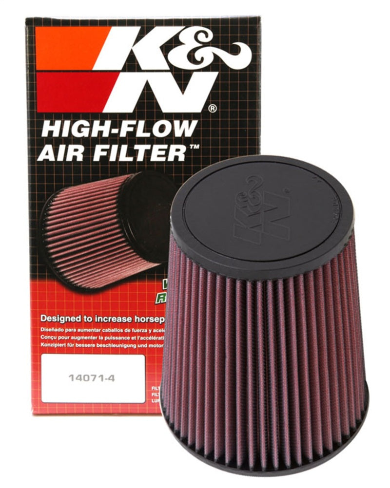 K&N 6 inch OD-Base 4 1/2 inch OD-Top 7 Inch H Round Tapered Universal Air Filter-Air Filters - Universal Fit-Grocery Getter Performance