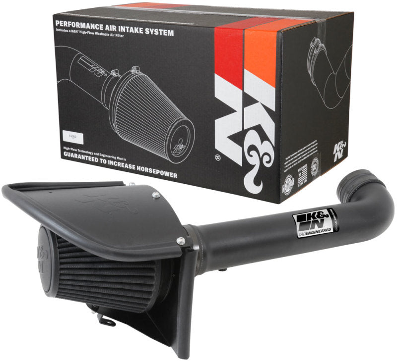 K&N 71 Series Performance Intake Kit for 12-18 Jeep Wrangler 3.6L V6 (12-15 CARB Approved)-Cold Air Intakes-Grocery Getter Performance