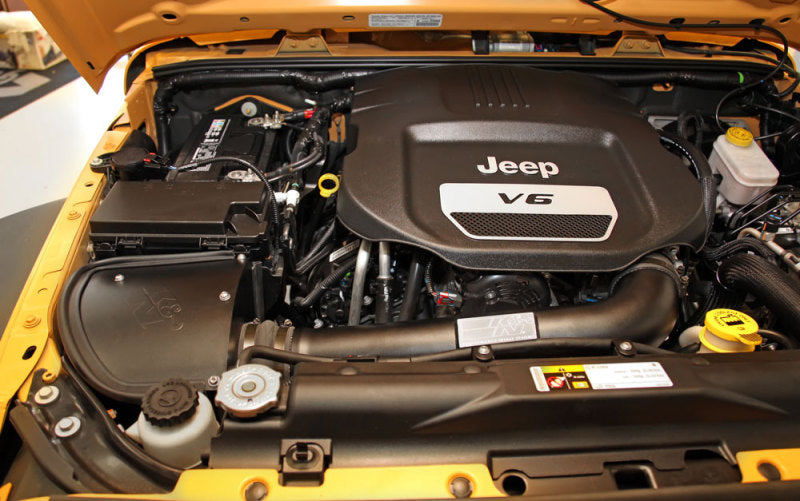 K&N 71 Series Performance Intake Kit for 12-18 Jeep Wrangler 3.6L V6 (12-15 CARB Approved)-Cold Air Intakes-Grocery Getter Performance
